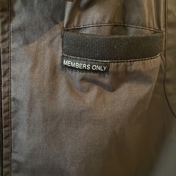 Black Members Only iconic racing bomber jacket size medium / small - Picture 4 of 6